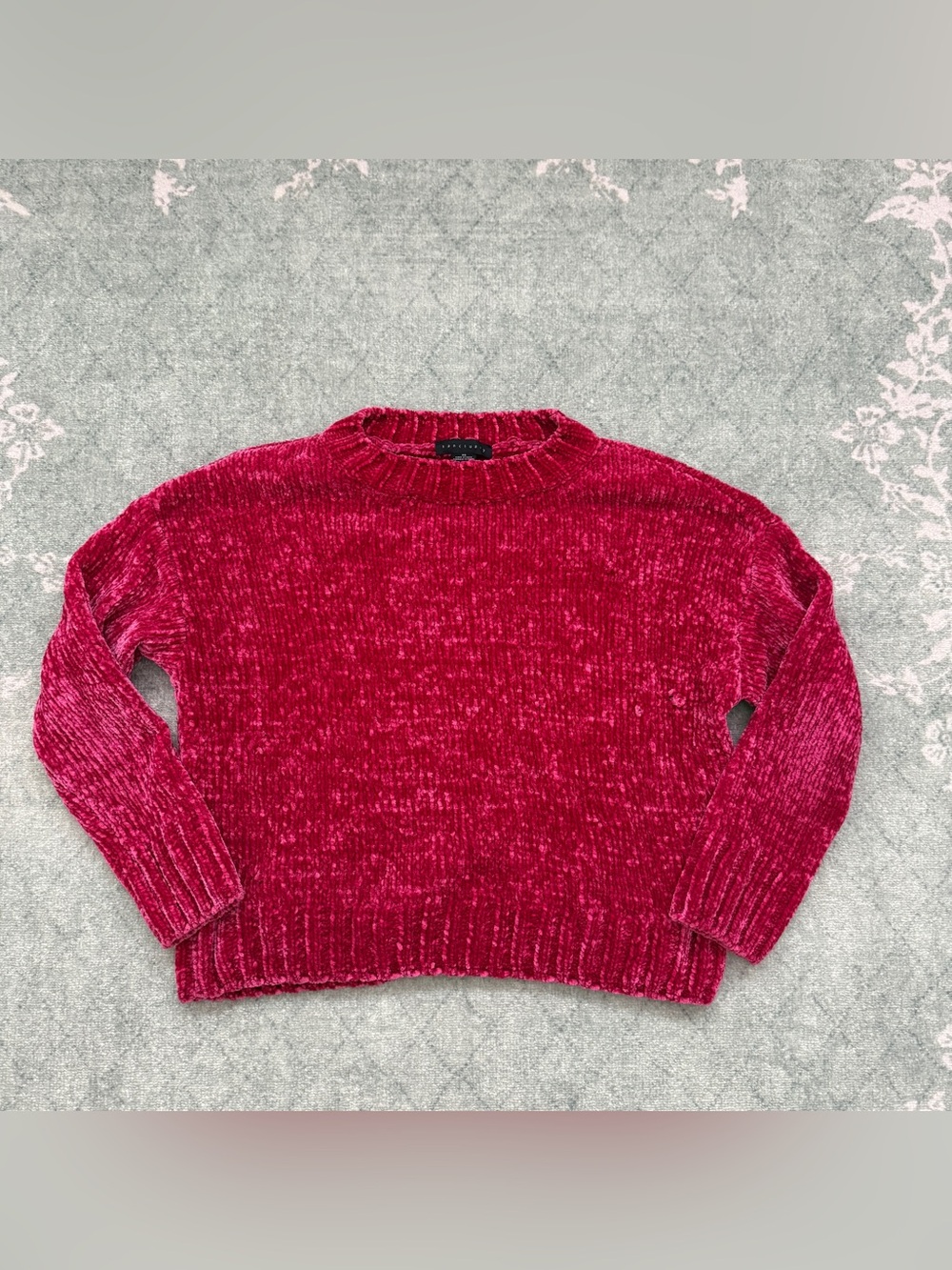 Hot Pink knit pullover sweater